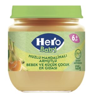 پوره میوه هرو بیبی موز ، نارنگی و گلابی 6 ماه به بالا hero baby