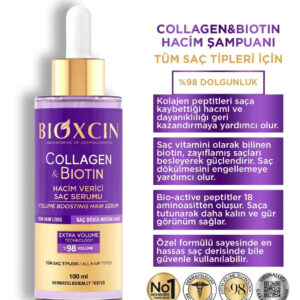 سرم موی بنفش حجم دهنده کلاژن و بیوتین بیوکسین bioxcin