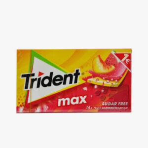 آدامس کتابی بدون شکر با طعم هلو و هندوانه تریدنت trident